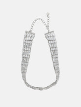 Self-Portrait crystal silver choker - | Spazio Pritelli