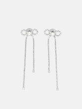 Self-Portrait Crystal Droplet Bow earrings - | Spazio Pritelli