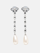 Self-Portrait Bow Pearl Droplet earrings - | Spazio Pritelli
