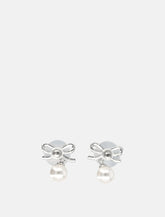 Self-Portrait Bow Pearl earrings - | Spazio Pritelli