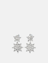 Self-Portrait Crystal tiered earrings - | Spazio Pritelli