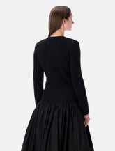 Self-Portrait black crystal trim cardigan - | Spazio Pritelli