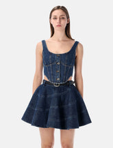 Self-Portrait denim corset top - | Spazio Pritelli