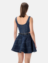 Self-Portrait denim corset top - | Spazio Pritelli