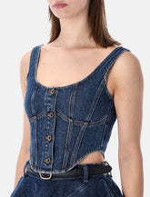 Self-Portrait denim corset top - | Spazio Pritelli