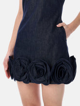 Self-Portrait denim flower mini dress - | Spazio Pritelli