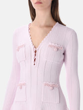 Self-Portrait pearl knit mini dress - | Spazio Pritelli