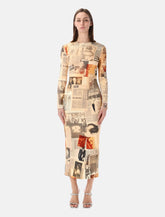 Jean Paul Gaultier "Journal" print long dress - | Spazio Pritelli