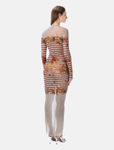 Jean Paul Gaultier marinière mesh long dress - | Spazio Pritelli