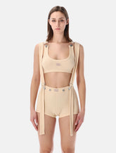 Jean Paul Gaultier ribbed Patch bra - | Spazio Pritelli