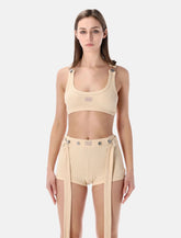 Jean Paul Gaultier ribbed Patch bra - | Spazio Pritelli