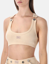 Jean Paul Gaultier ribbed Patch bra - | Spazio Pritelli