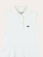 Lacoste girls sleeveless elastic petit piqué dress - | Spazio Pritelli