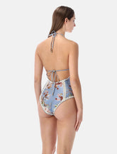 Zimmermann Chambray crochet one-piece swimsuit - | Spazio Pritelli