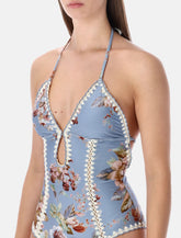 Zimmermann Chambray crochet one-piece swimsuit - | Spazio Pritelli