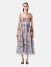 Zimmermann Awaken Picnic chambray floral midi dress - | Spazio Pritelli