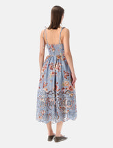 Zimmermann Awaken Picnic chambray floral midi dress - | Spazio Pritelli