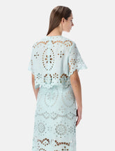 Zimmermann Awaken light blue broderie anglaise top - | Spazio Pritelli