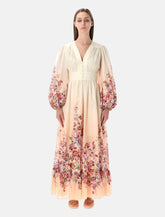 Zimmermann Awaken floral deep-v maxi dress - | Spazio Pritelli