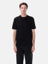 Emporio Armani black intarsia logo t-shirt - | Spazio Pritelli