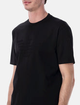 Emporio Armani black intarsia logo t-shirt - | Spazio Pritelli