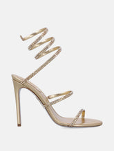 Sandali Cleo René Caovilla in raso con strass Oro - | Spazio Pritelli