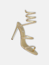 Sandali Cleo René Caovilla in raso con strass Oro - | Spazio Pritelli