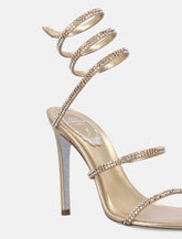 Sandali Cleo René Caovilla in raso con strass Oro - | Spazio Pritelli