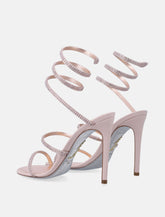 Sandali Cleo René Caovilla in raso con strass Rosa - | Spazio Pritelli