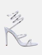 Sandali Cleo Spark di René Caovilla con strass taglio baguette argento - | Spazio Pritelli