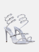 Sandali Cleo Spark di René Caovilla con strass taglio baguette argento - | Spazio Pritelli