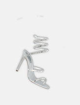 Sandali Cleo Spark di René Caovilla con strass taglio baguette argento - | Spazio Pritelli