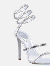 Sandali Cleo Spark di René Caovilla con strass taglio baguette argento - | Spazio Pritelli