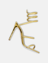 Sandali René Caovilla Cleo in pelle metallizzata oro - | Spazio Pritelli