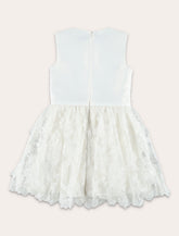 Self-Portrait satin tulle Flower girl's dress - | Spazio Pritelli