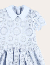 Self-Portrait 3D flower lace girl's dress - | Spazio Pritelli