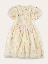 Abito da bambina Self-Portrait in tulle ricamato con fiori - | Spazio Pritelli