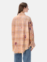 R13 camicia in cotone a quadri sfrangiata - | Spazio Pritelli