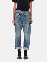 Jeans a Vita Incrociata Effetto Rovinato R13 - | Spazio Pritelli