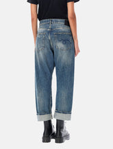 Jeans a Vita Incrociata Effetto Rovinato R13 - | Spazio Pritelli