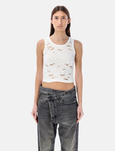 Tank top bianco distressed R13 - | Spazio Pritelli