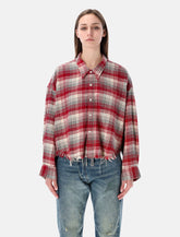 R13 camicia a quadri cropped - | Spazio Pritelli