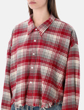 R13 camicia a quadri cropped - | Spazio Pritelli