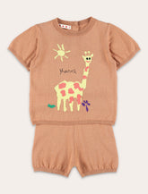 Marni knit set with giraffe for newborn - | Spazio Pritelli