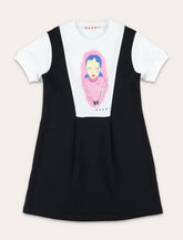 Marni graphic print kid's cotton dress - | Spazio Pritelli
