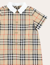 Burberry cotton Check romper for newborn - | Spazio Pritelli