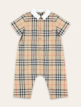 Burberry cotton Check dress bloomer for newborn - | Spazio Pritelli