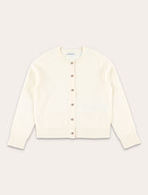 Burberry wool and cashmere cardigan with check trims for kids - | Spazio Pritelli