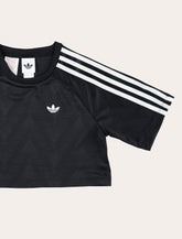 Adidas Originals black cropped t-shirt for kids - | Spazio Pritelli