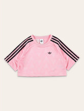 Adidas Originals pink cropped t-shirt for kids - | Spazio Pritelli
